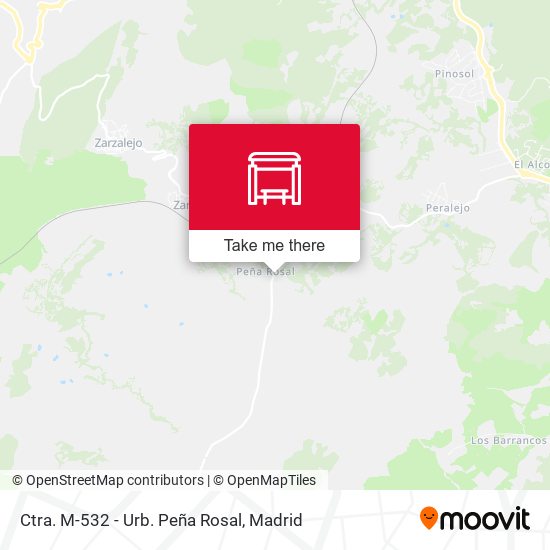 Ctra. M-532 - Urb. Peña Rosal map