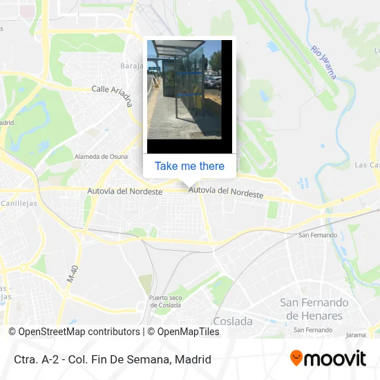 Ctra. A-2 - Col. Fin De Semana map