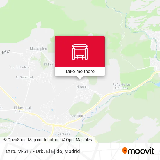 Ctra. M-617 - Urb. El Ejido map