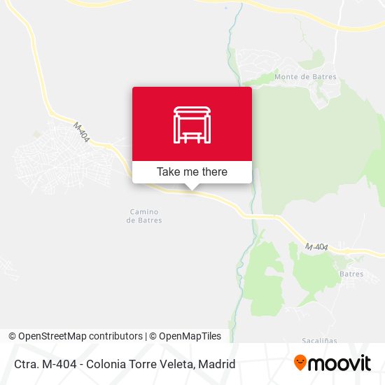 Ctra. M-404 - Colonia Torre Veleta map