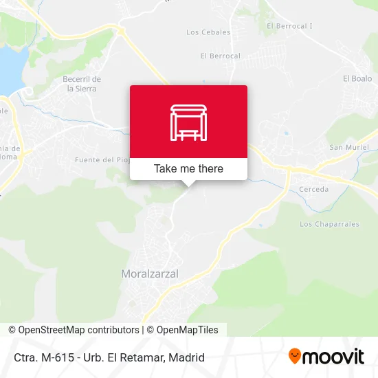 Ctra. M-615 - Urb. El Retamar map