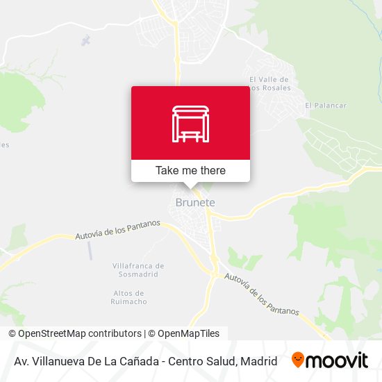 Av. Villanueva De La Cañada - Centro Salud map