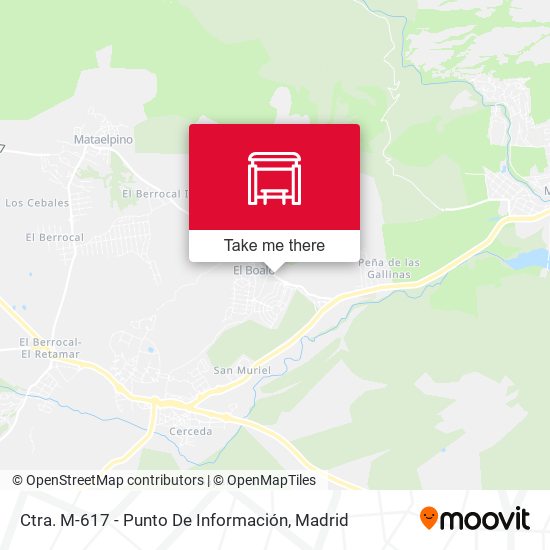 Ctra. M-617 - Punto De Información map