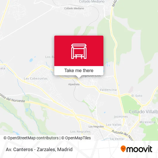 Av. Canteros - Zarzales map