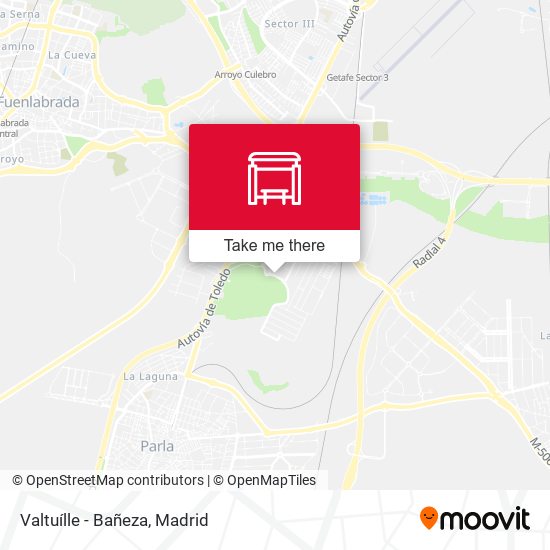 Valtuílle - Bañeza map