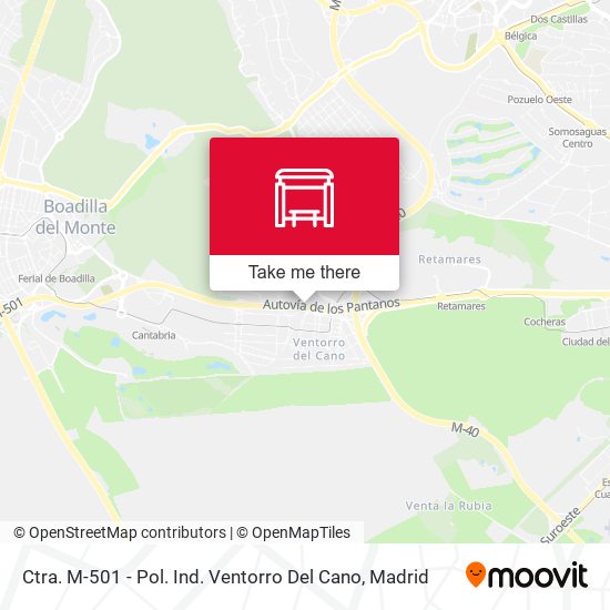 Ctra. M-501 - Pol. Ind. Ventorro Del Cano map