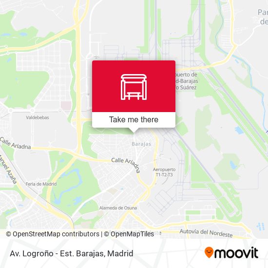 mapa Av. Logroño - Est. Barajas