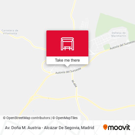 Av. Doña M. Austria - Alcázar De Segovia map