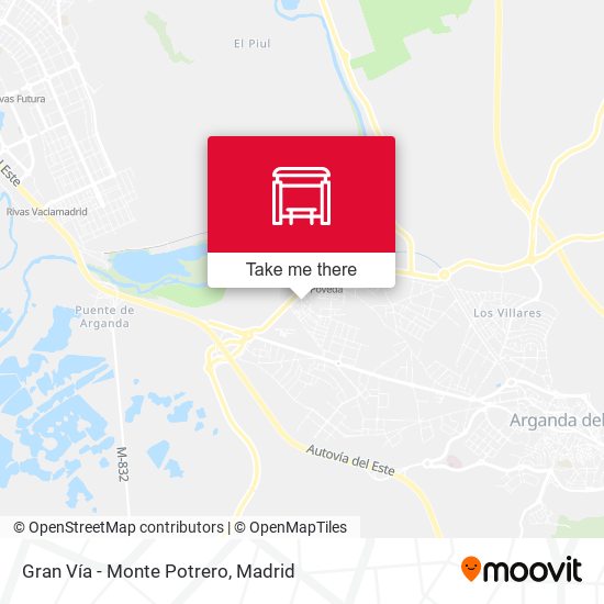 Gran Vía - Monte Potrero map