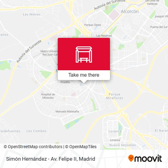 Simón Hernández - Av. Felipe II map