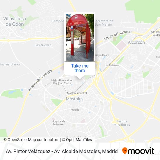 Av. Pintor Velázquez - Av. Alcalde Móstoles map