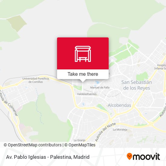 Av. Pablo Iglesias - Palestina map