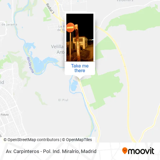 Av. Carpinteros - Pol. Ind. Miralrío map