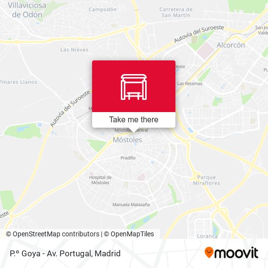 P.º Goya - Av. Portugal map