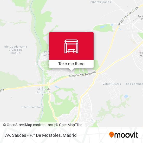 Av. Sauces - P.º De Mostoles map