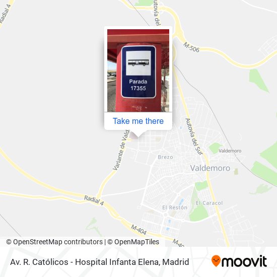 Av. R. Católicos - Hospital Infanta Elena map
