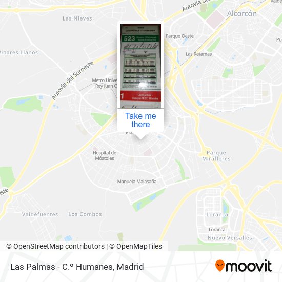 Las Palmas - C.º Humanes map