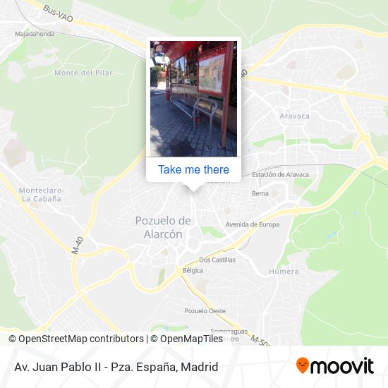 Av. Juan Pablo II - Pza. España map