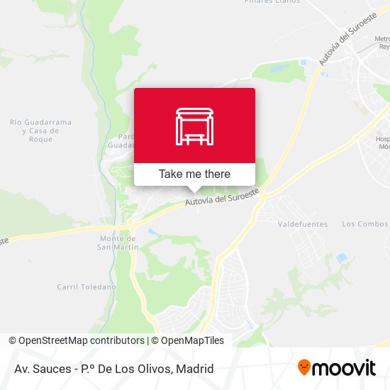 mapa Av. Sauces - P.º De Los Olivos