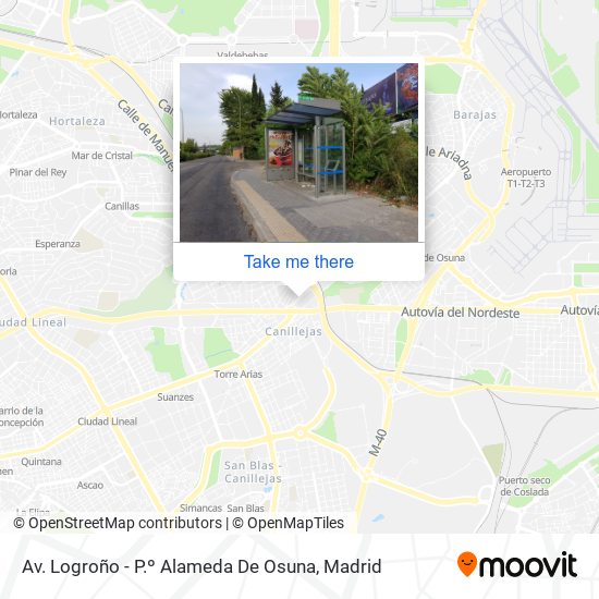 mapa Av. Logroño - P.º Alameda De Osuna