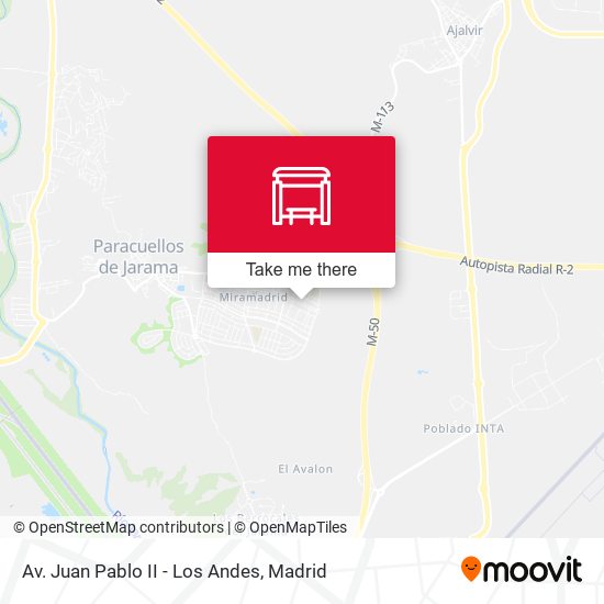 Av. Juan Pablo II - Los Andes map