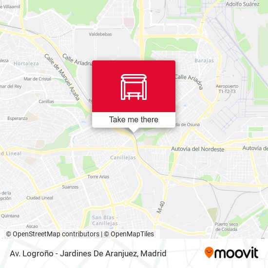 Av. Logroño - Jardines De Aranjuez map