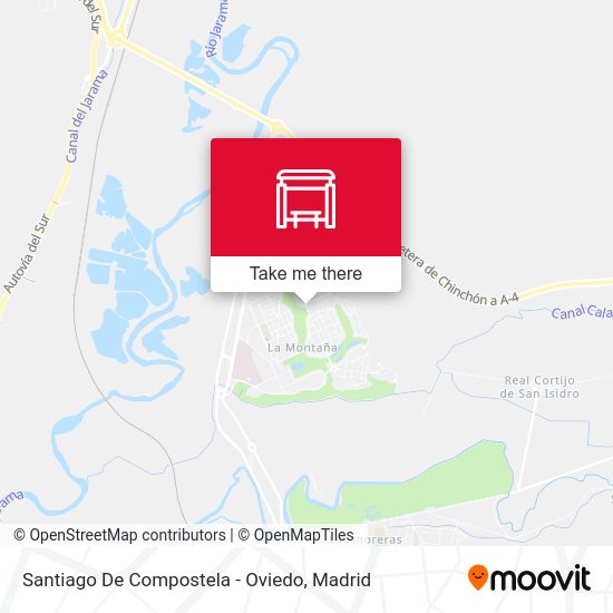 Santiago De Compostela - Oviedo map