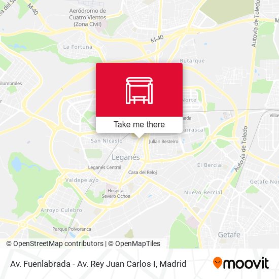 Av. Fuenlabrada - Av. Rey Juan Carlos I map