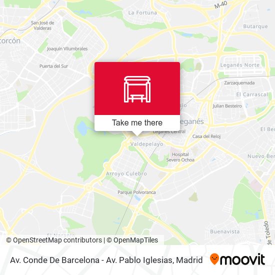 mapa Av. Conde De Barcelona - Av. Pablo Iglesias