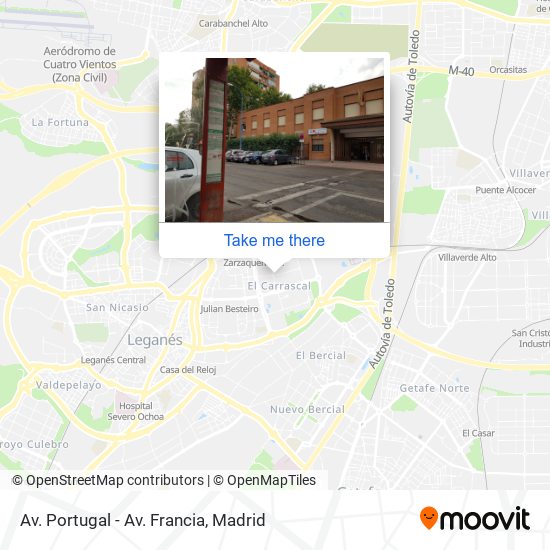 mapa Av. Portugal - Av. Francia