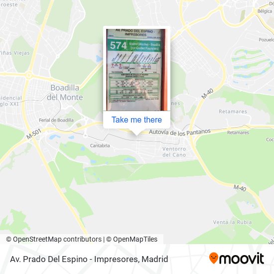 Av. Prado Del Espino - Impresores map