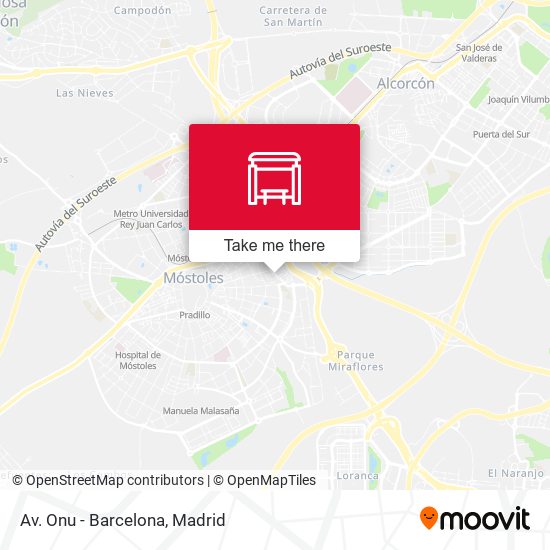Av. Onu - Barcelona map