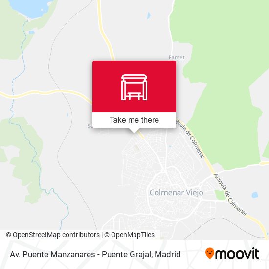 Av. Puente Manzanares - Puente Grajal map