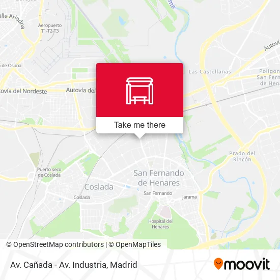 Av. Cañada - Av. Industria map