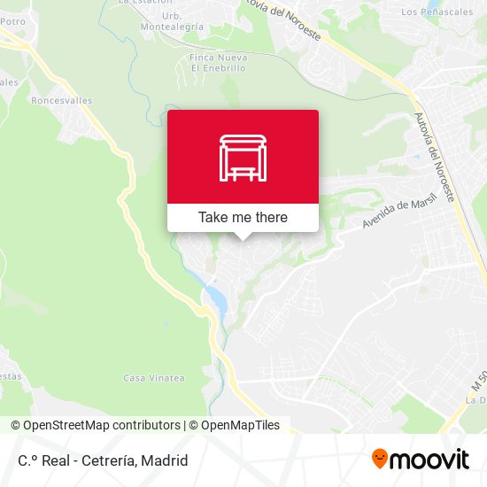 C.º Real - Cetrería map