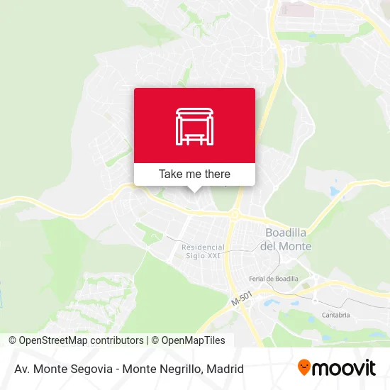 Av. Monte Segovia - Monte Negrillo map