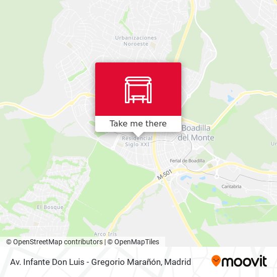 Av. Infante Don Luis - Gregorio Marañón map