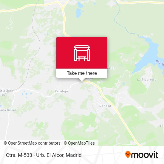 Ctra. M-533 - Urb. El Alcor map