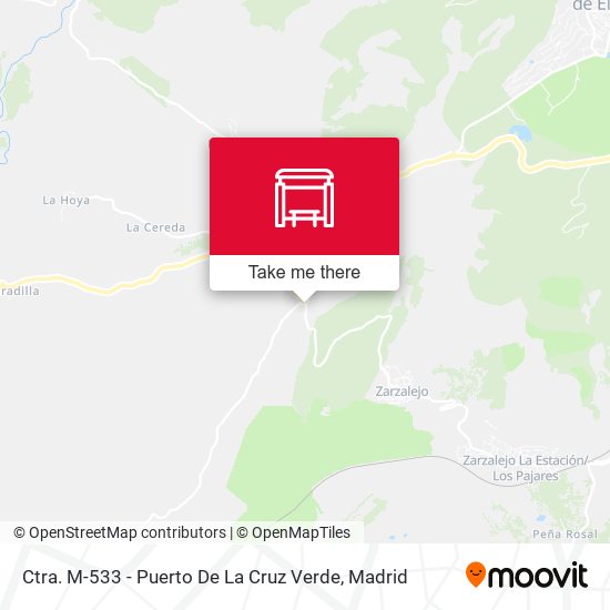 Ctra. M-533 - Puerto De La Cruz Verde map