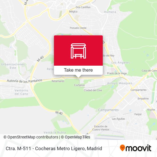 Ctra. M-511 - Cocheras Metro Ligero map