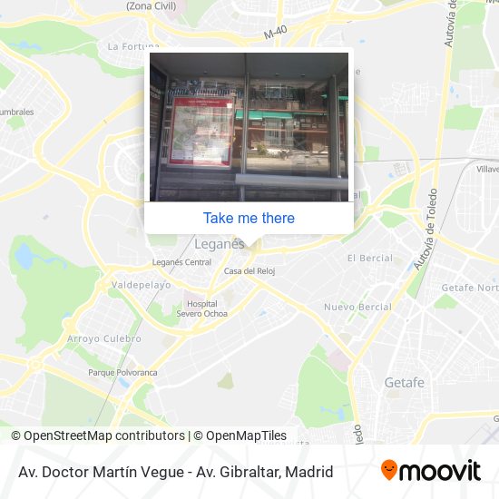 mapa Av. Doctor Martín Vegue - Av. Gibraltar