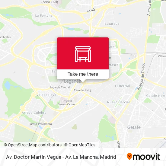 Av. Doctor Martín Vegue - Av. La Mancha map