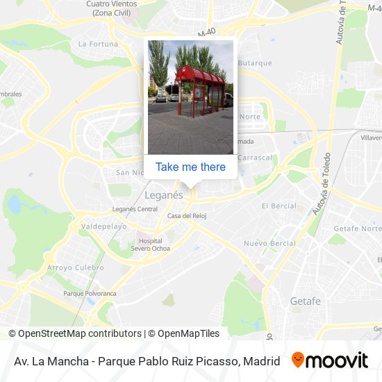 mapa Av. La Mancha - Parque Pablo Ruiz Picasso