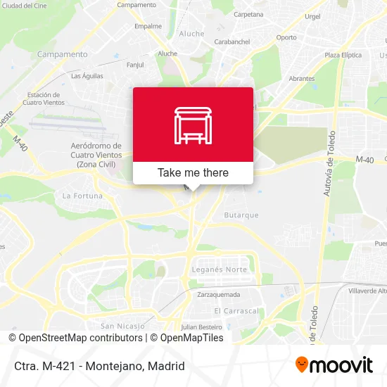 Ctra. M-421 - Montejano map