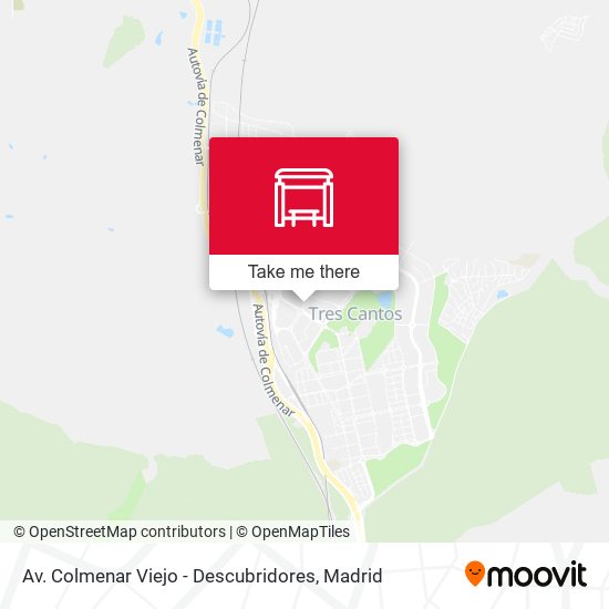 Av. Colmenar Viejo - Descubridores map