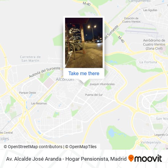 Av. Alcalde José Aranda - Hogar Pensionista map