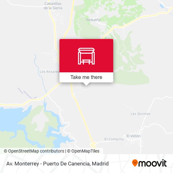 Av. Monterrey - Puerto De Canencia map