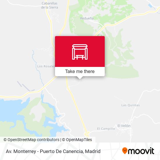 Av. Monterrey - Puerto De Canencia map