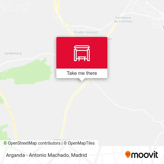 Arganda - Antonio Machado map