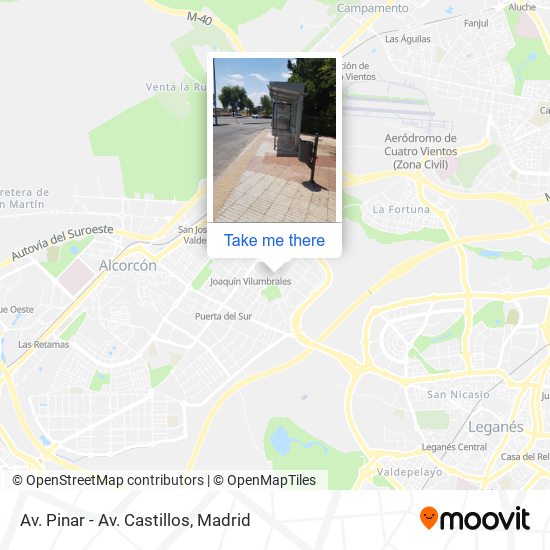 Av. Pinar - Av. Castillos map